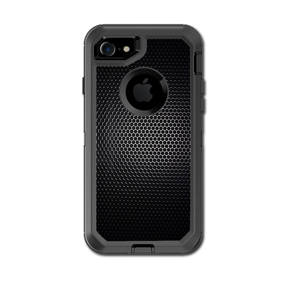  Black Metal Pattern Otterbox Defender iPhone 7 or iPhone 8 Skin