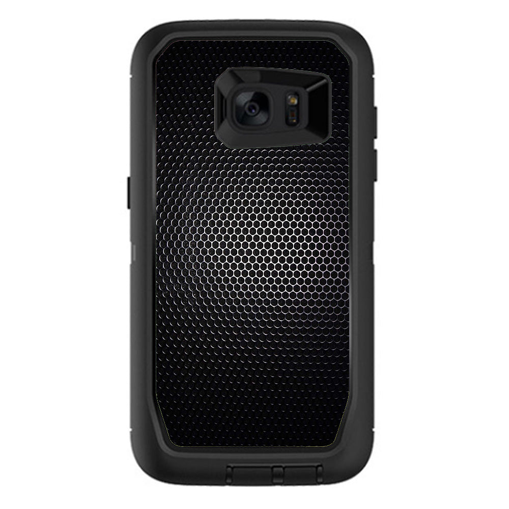  Black Metal Pattern Otterbox Defender Samsung Galaxy S7 Edge Skin