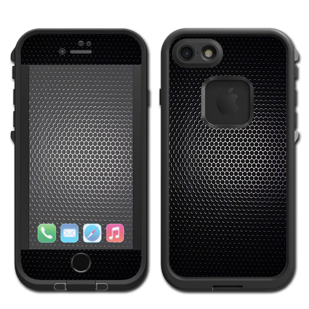  Black Metal Pattern Lifeproof Fre iPhone 7 or iPhone 8 Skin