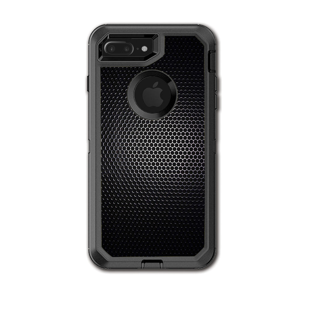  Black Metal Pattern Otterbox Defender iPhone 7+ Plus or iPhone 8+ Plus Skin