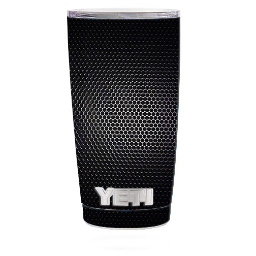  Black Metal Pattern Yeti 20oz Rambler Tumbler Skin