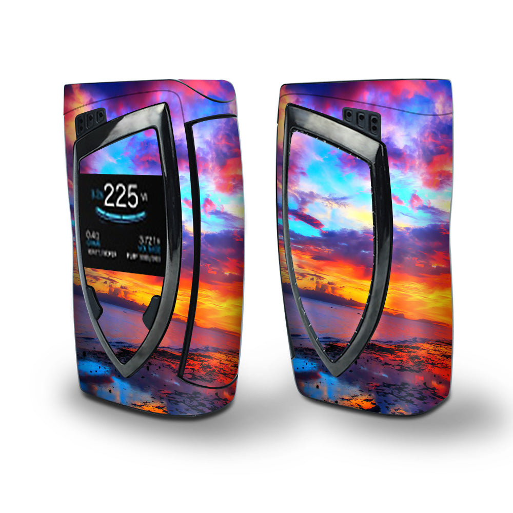 Skin Decal Vinyl Wrap for Smok Devilkin Kit 225w Vape (includes TFV12 Prince Tank Skins) skins cover/ Beautiful Landscape Water Colorful Sky