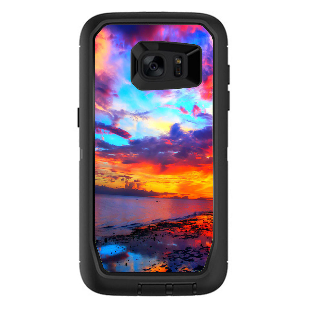  Beautiful Landscape Water Colorful Sky Otterbox Defender Samsung Galaxy S7 Edge Skin