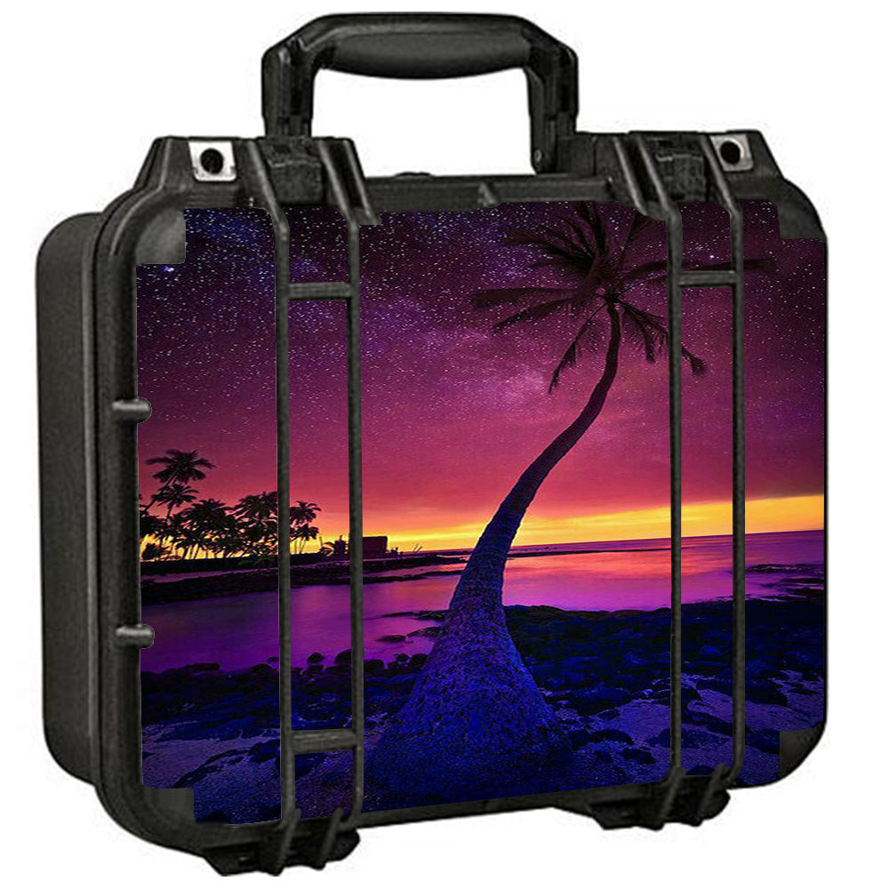  Palm Tree Stars And Sunset Purple Pelican Case 1400 Skin