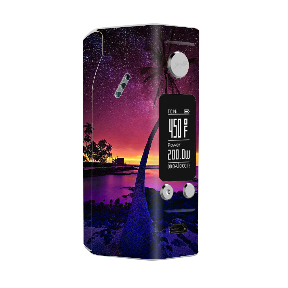  Palm Tree Stars And Sunset Purple Wismec Reuleaux RX200S Skin