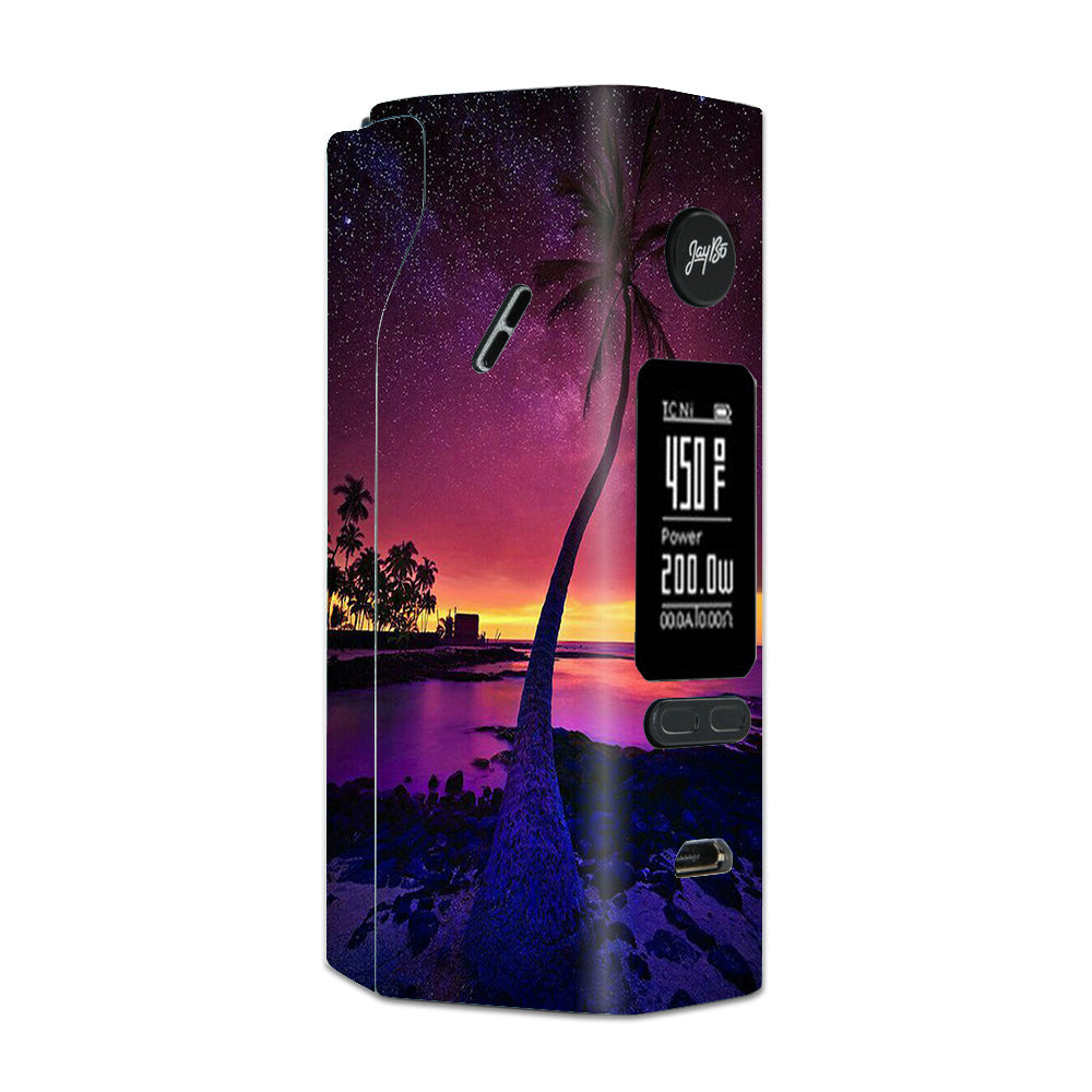  Palm Tree Stars And Sunset Purple Wismec Reuleaux RX 2/3 combo kit Skin