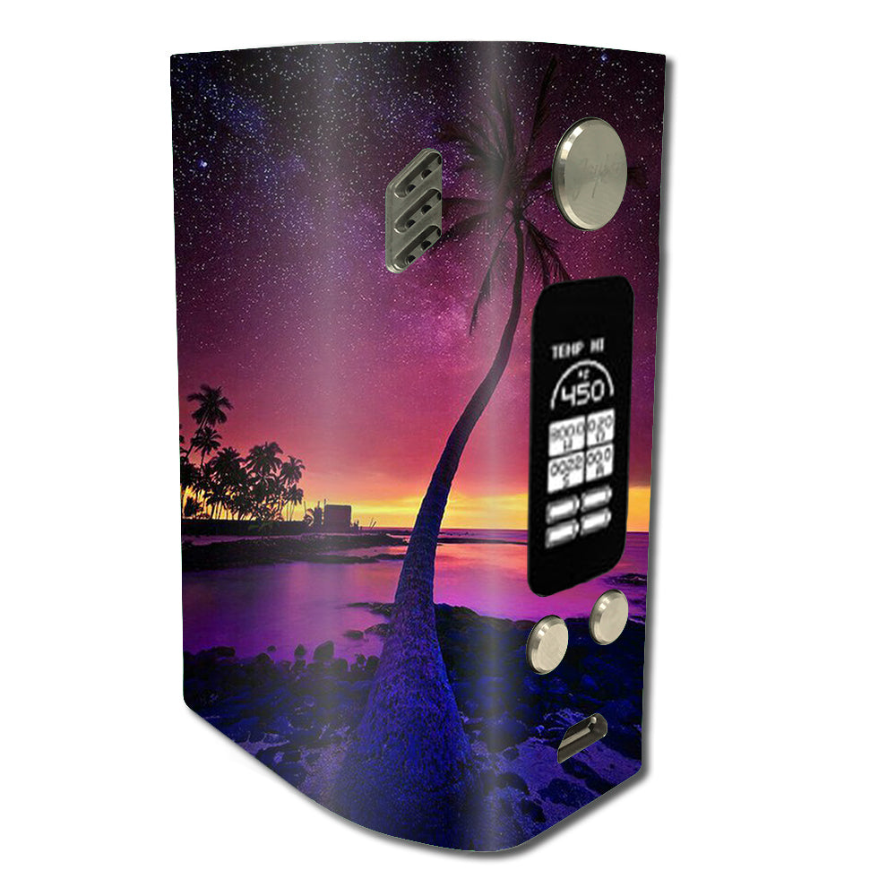  Palm Tree Stars And Sunset Purple Wismec Reuleaux RX300 Skin