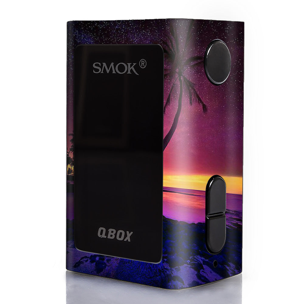  Palm Tree Stars And Sunset Purple Smok Q-Box Skin