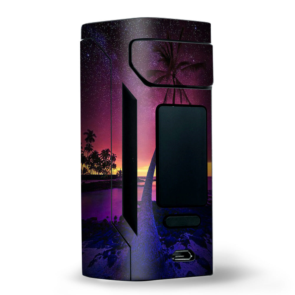  Palm Tree Stars And Sunset Purple Wismec RX2 20700 Skin