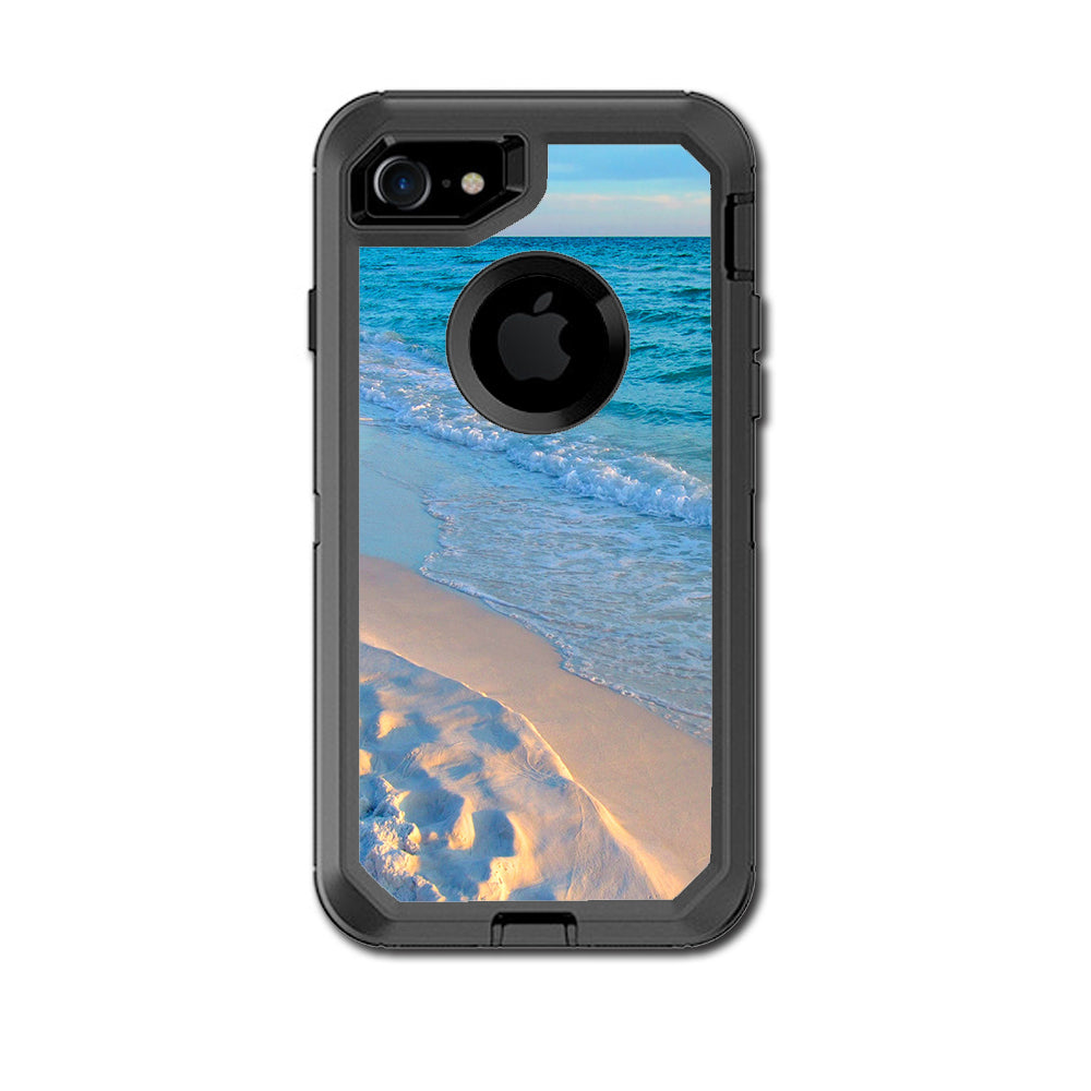  Beach White Sands Blue Water Otterbox Defender iPhone 7 or iPhone 8 Skin