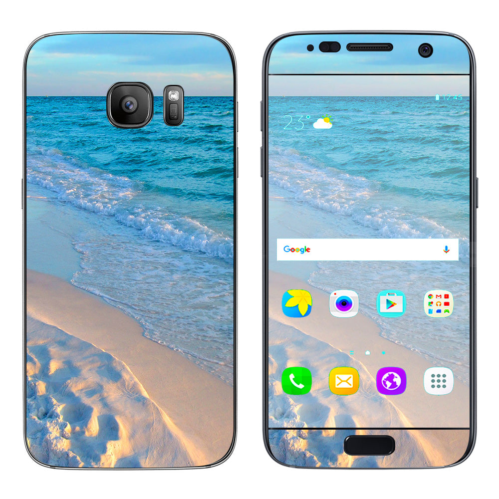  Beach White Sands Blue Water Samsung Galaxy S7 Skin