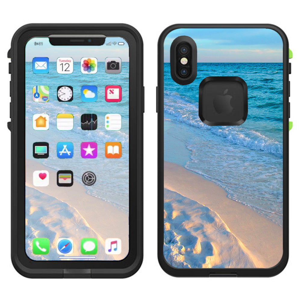  Beach White Sands Blue Water Lifeproof Fre Case iPhone X Skin
