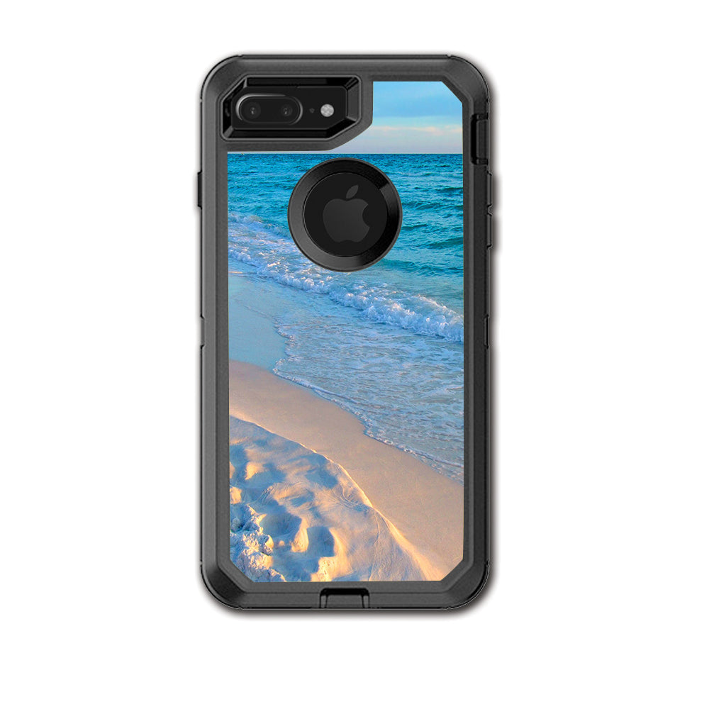  Beach White Sands Blue Water Otterbox Defender iPhone 7+ Plus or iPhone 8+ Plus Skin