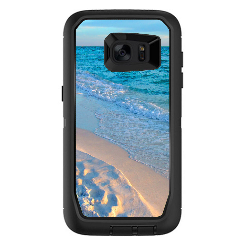  Beach White Sands Blue Water Otterbox Defender Samsung Galaxy S7 Edge Skin