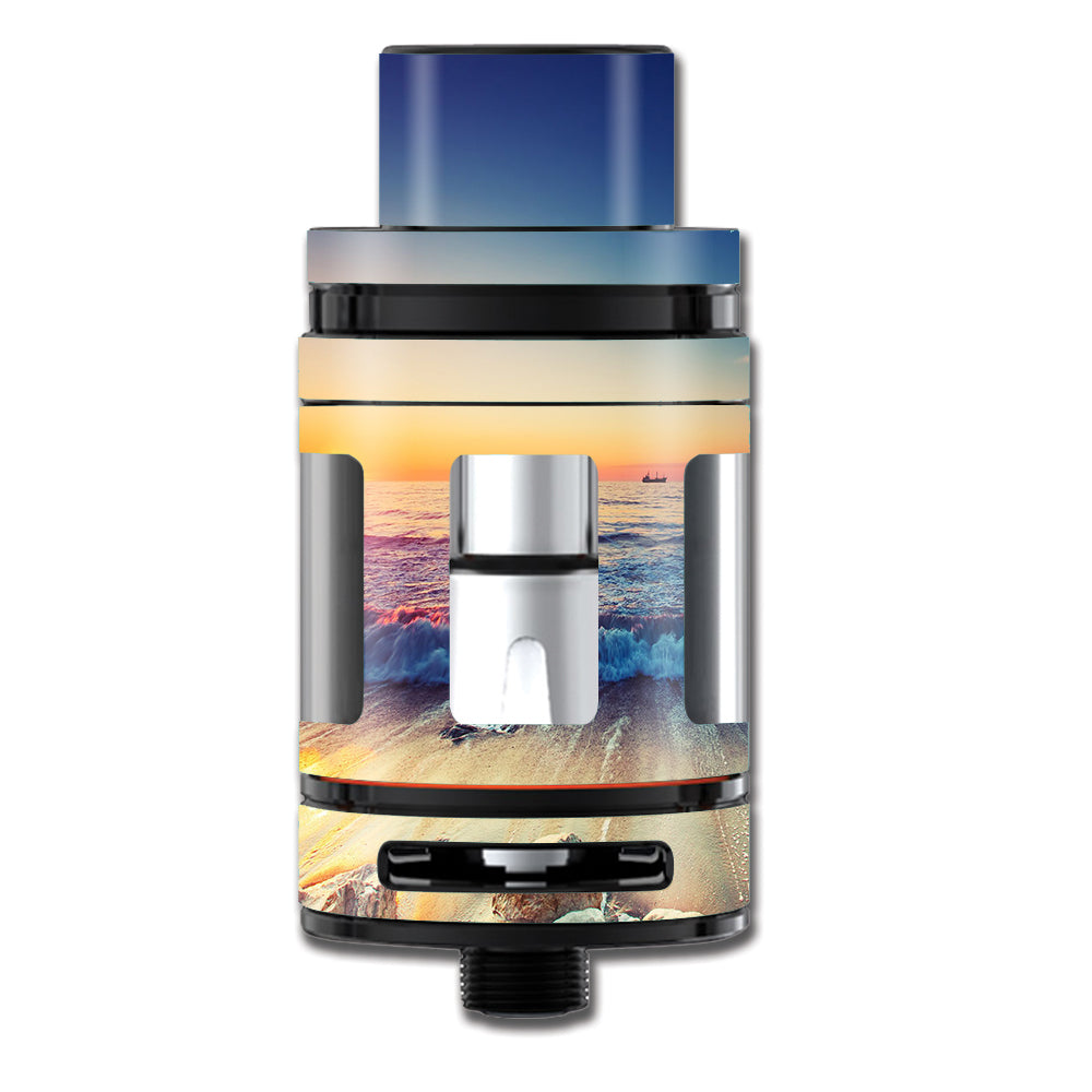  Beach Tide Water Rocks Sunset Smok TFV8 Mini Big Baby Beast Skin