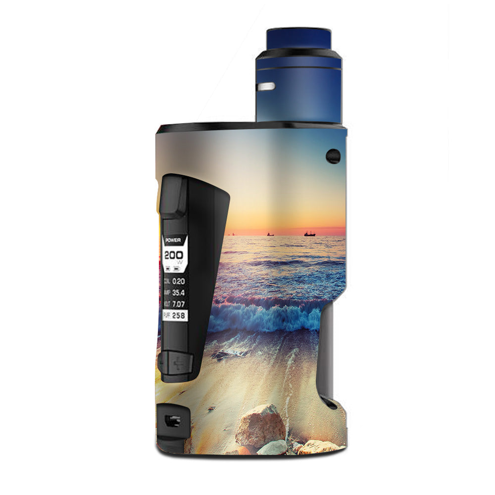  Beach Tide Water Rocks Sunset G Box Squonk Geek Vape Skin