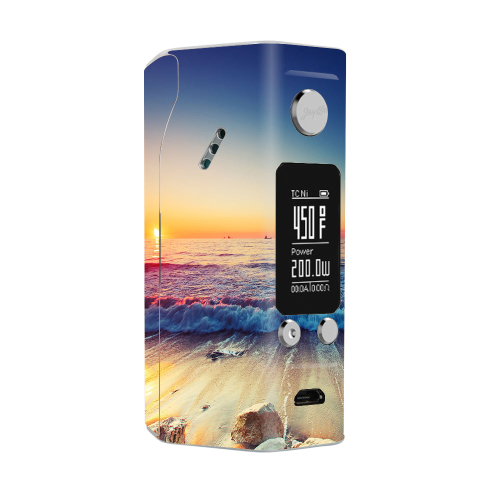  Beach Tide Water Rocks Sunset Wismec Reuleaux RX200S Skin