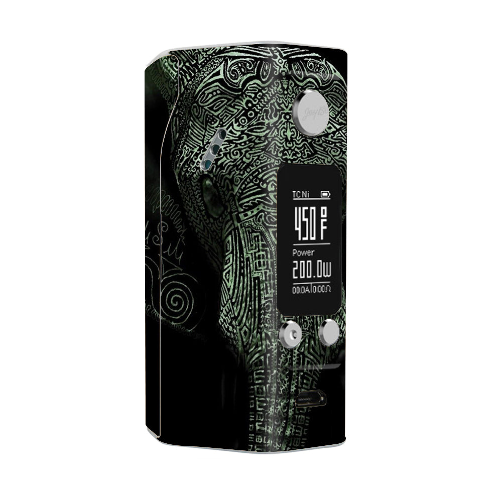  Aztec Elephant Tribal Design Wismec Reuleaux RX200S Skin