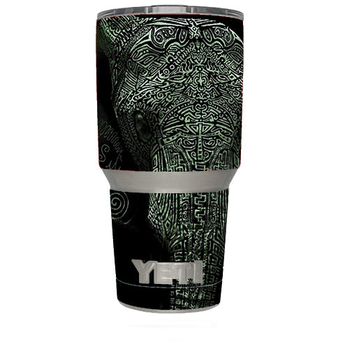  Aztec Elephant Tribal Design Yeti 30oz Rambler Tumbler Skin