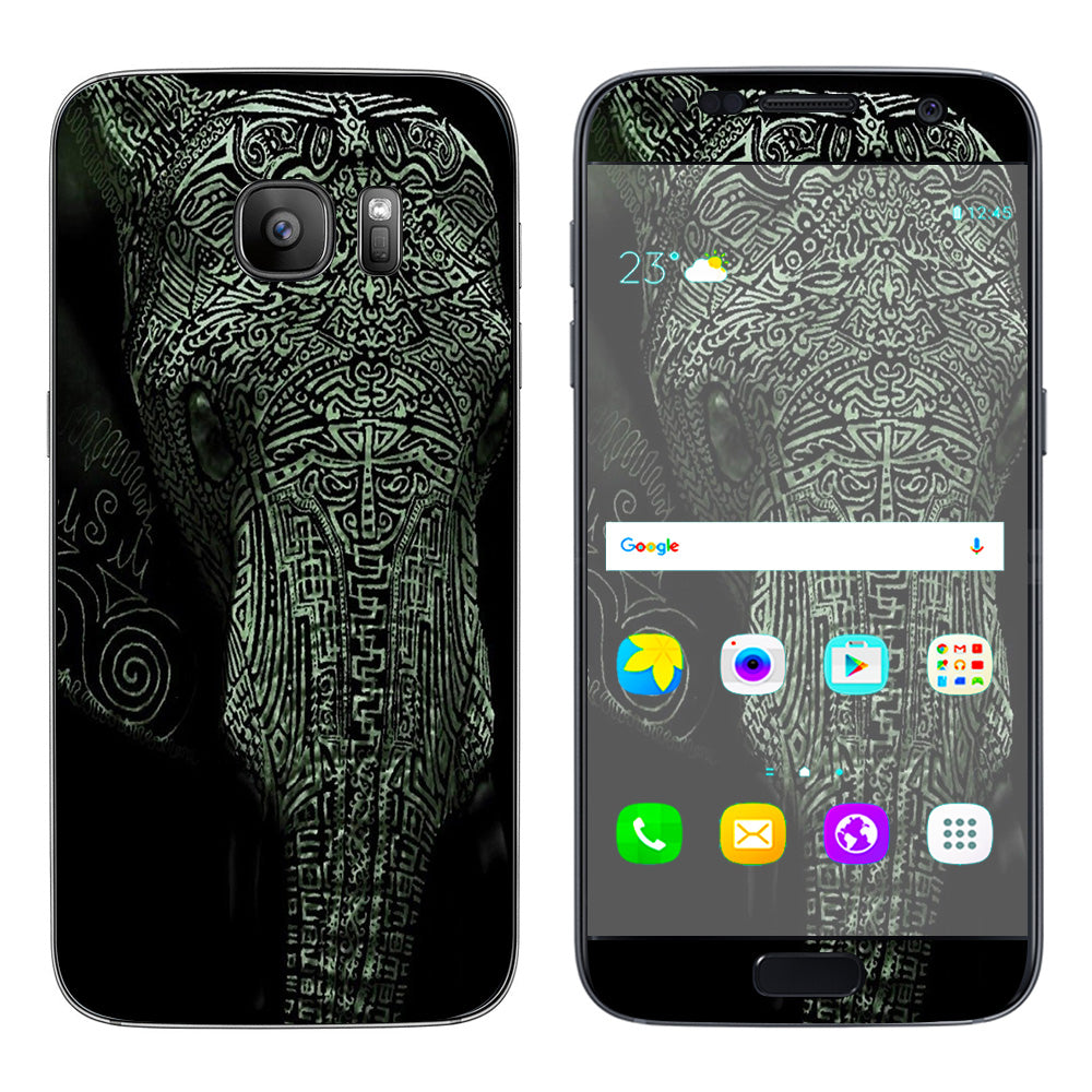  Aztec Elephant Tribal Design Samsung Galaxy S7 Skin