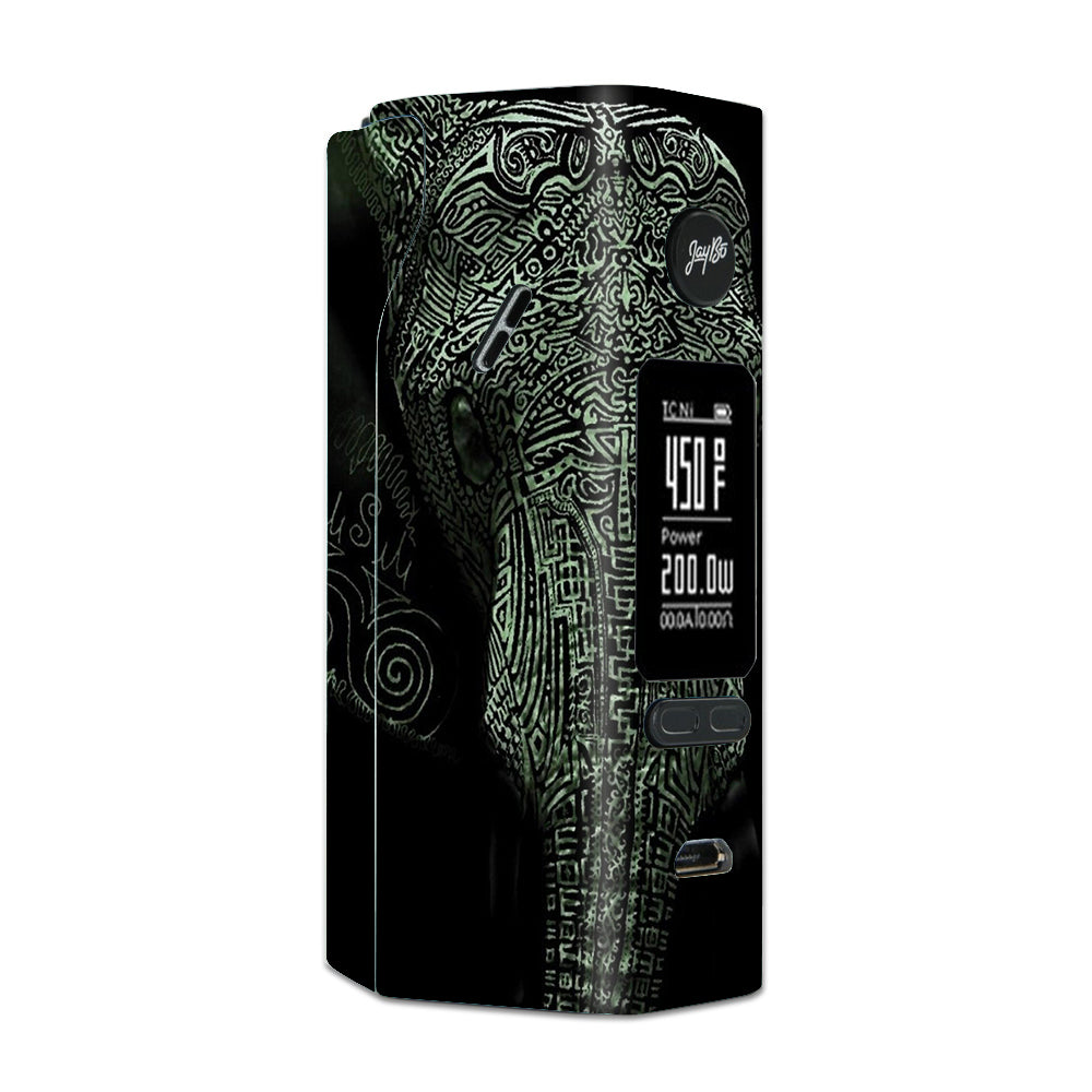  Aztec Elephant Tribal Design Wismec Reuleaux RX 2/3 combo kit Skin