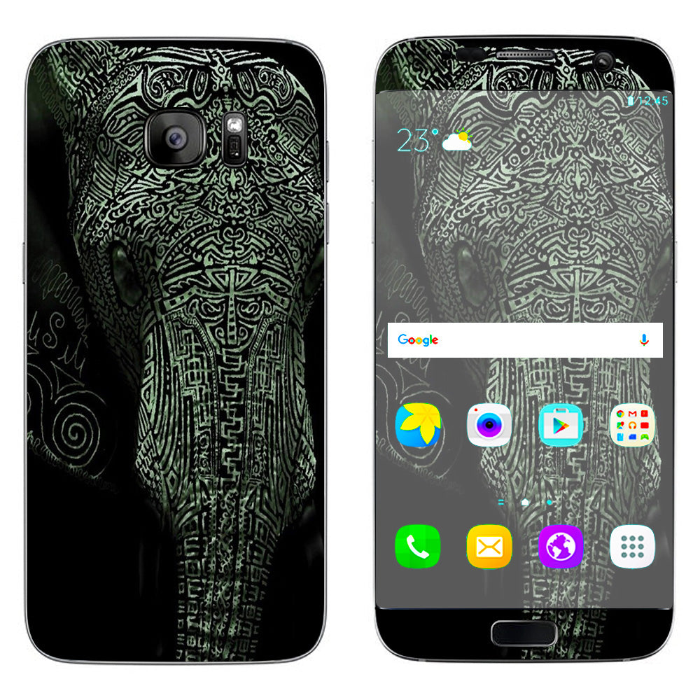  Aztec Elephant Tribal Design Samsung Galaxy S7 Edge Skin