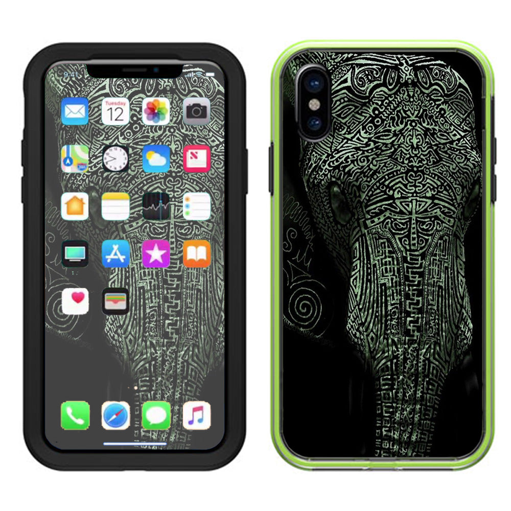  Aztec Elephant Tribal Design Lifeproof Slam Case iPhone X Skin