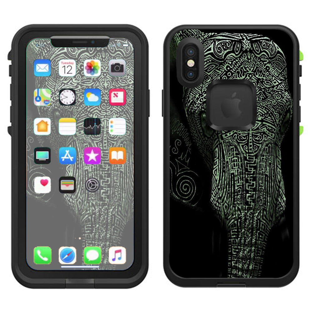  Aztec Elephant Tribal Design Lifeproof Fre Case iPhone X Skin