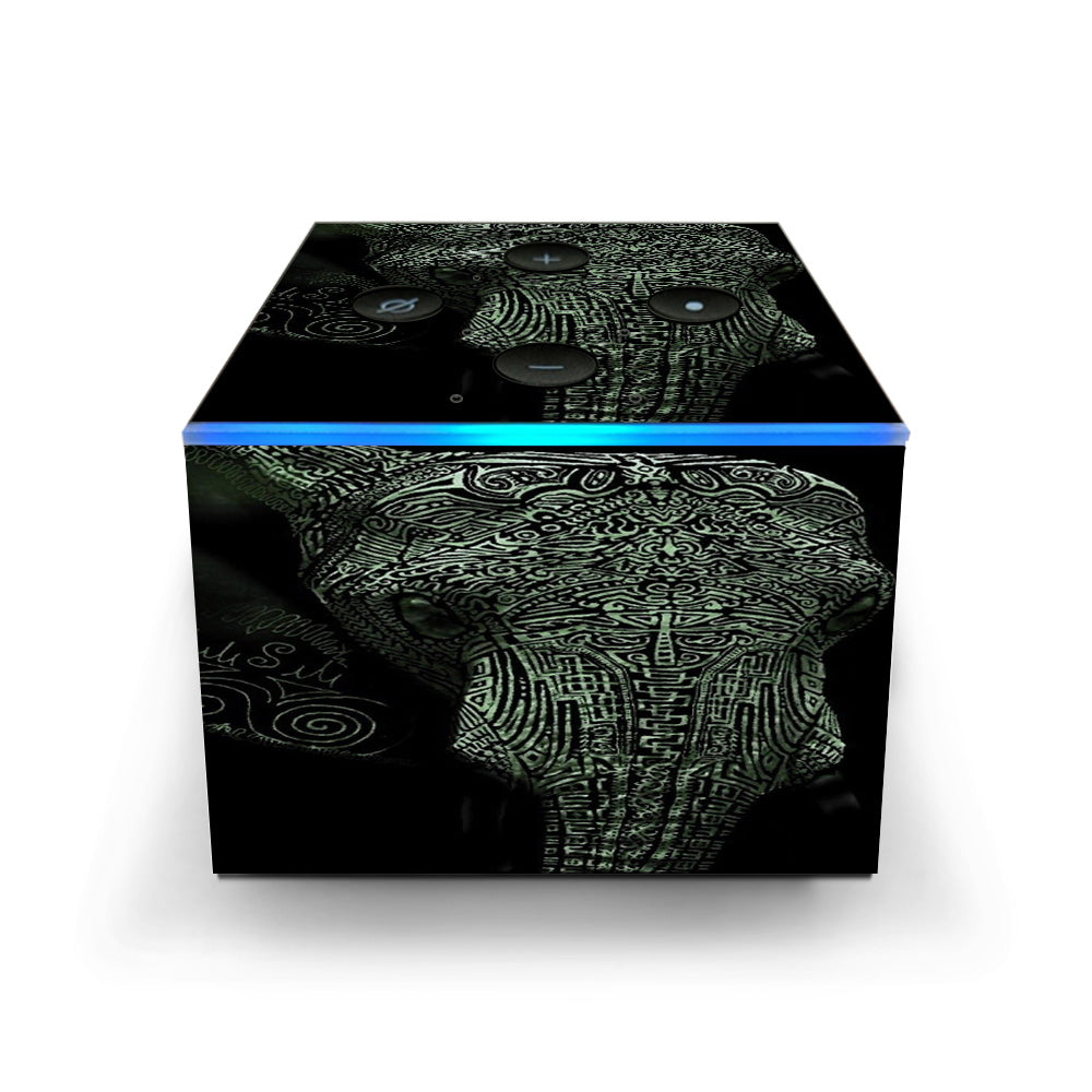  Aztec Elephant Tribal Design Amazon Fire TV Cube Skin