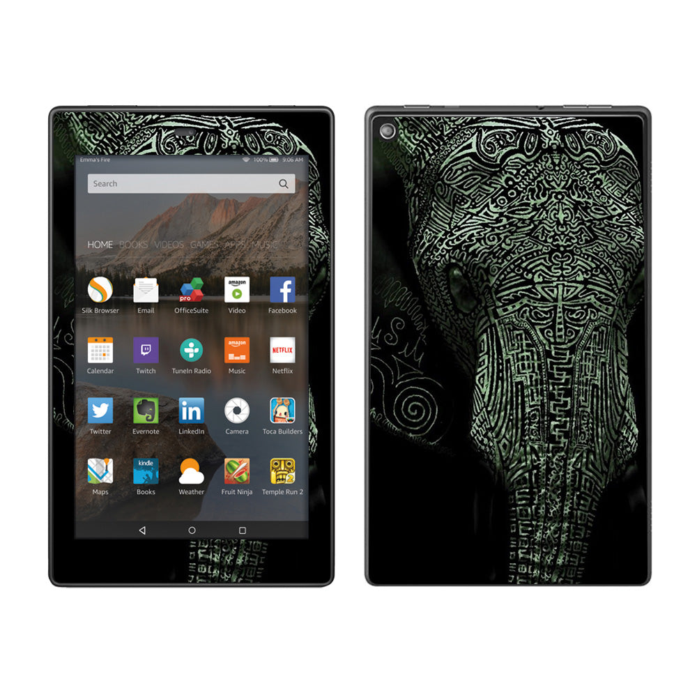  Aztec Elephant Tribal Design Amazon Fire HD 8 Skin