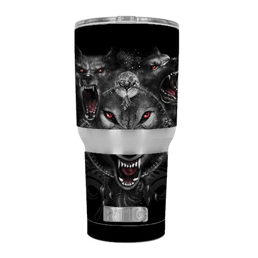  Angry Wolves Pack Howling RTIC 30oz Tumbler Skin