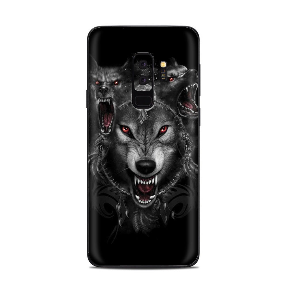  Angry Wolves Pack Howling Samsung Galaxy S9 Plus Skin