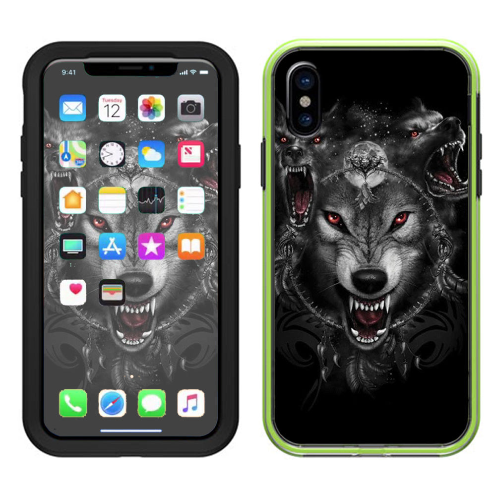  Angry Wolves Pack Howling Lifeproof Slam Case iPhone X Skin