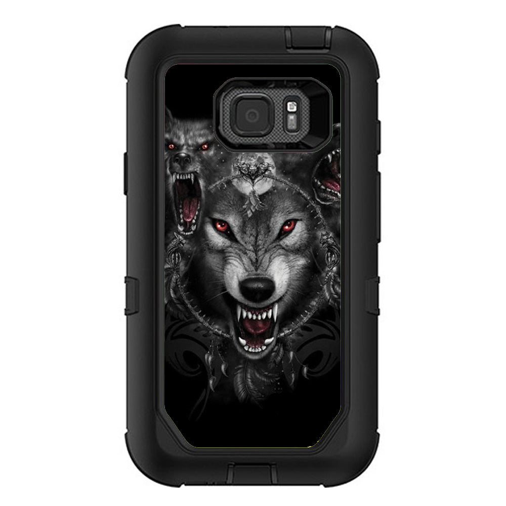  Angry Wolves Pack Howling Otterbox Defender Samsung Galaxy S7 Active Skin