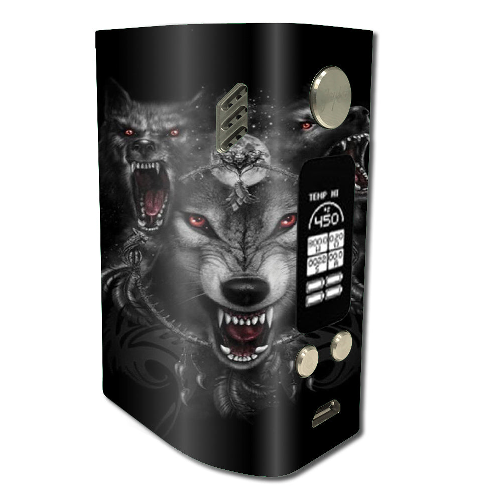  Angry Wolves Pack Howling Wismec Reuleaux RX300 Skin