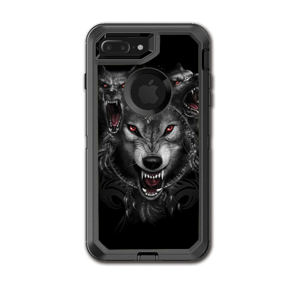  Angry Wolves Pack Howling Otterbox Defender iPhone 7+ Plus or iPhone 8+ Plus Skin