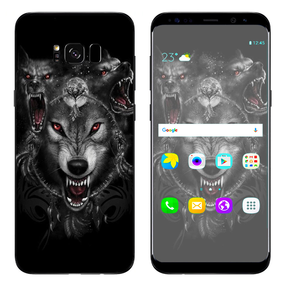  Angry Wolves Pack Howling Samsung Galaxy S8 Plus Skin