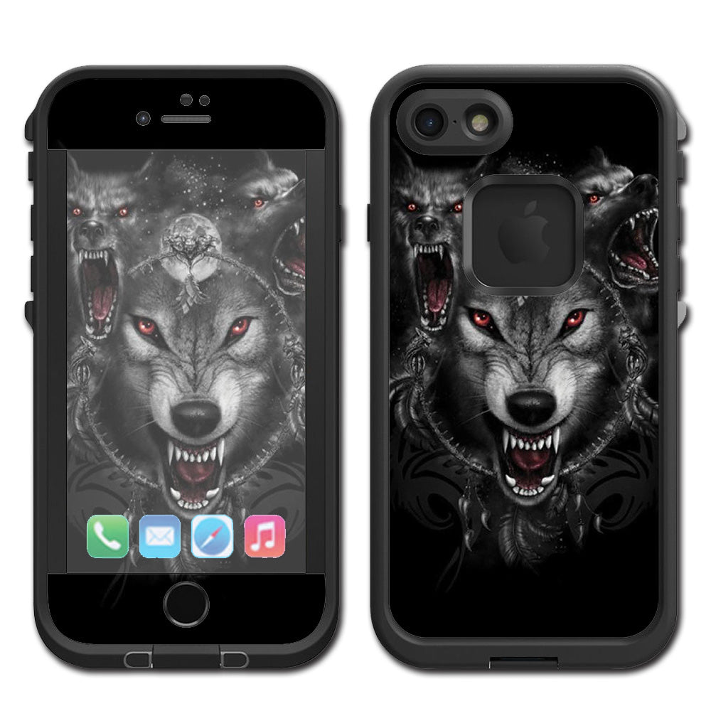  Angry Wolves Pack Howling Lifeproof Fre iPhone 7 or iPhone 8 Skin