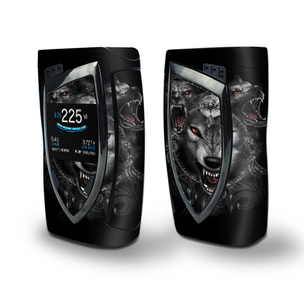 Skin Decal Vinyl Wrap for Smok Devilkin Kit 225w Vape (includes TFV12 Prince Tank Skins) skins cover/ Angry Wolves Pack Howling