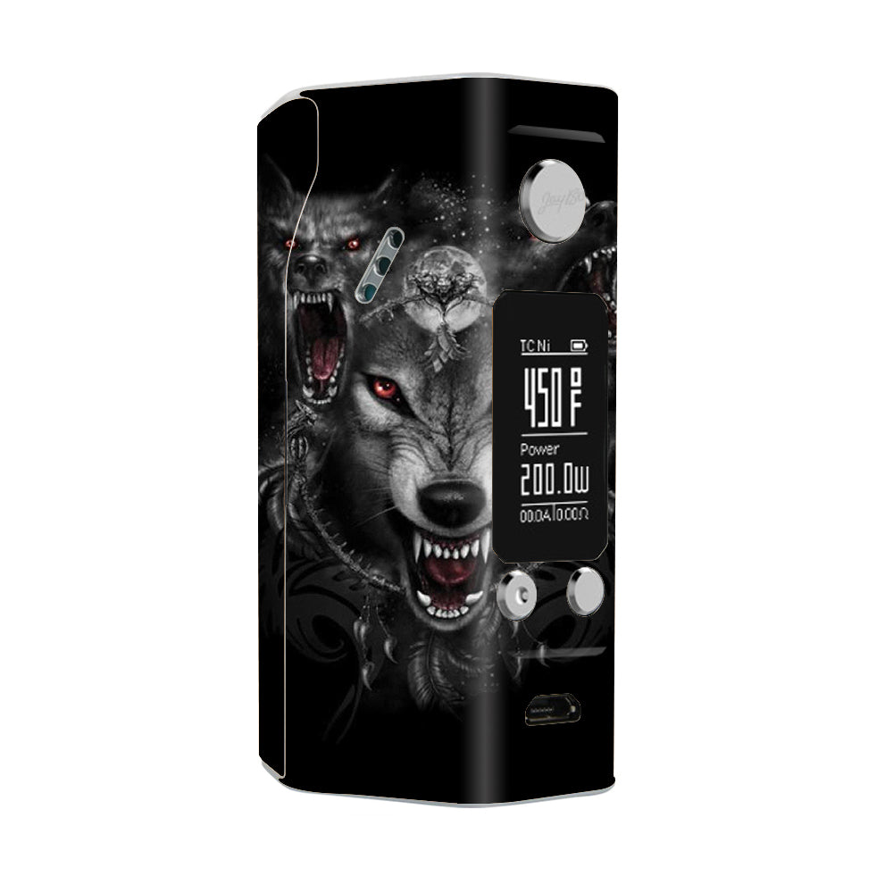  Angry Wolves Pack Howling Wismec Reuleaux RX200S Skin