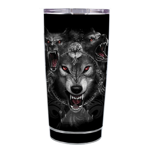  Angry Wolves Pack Howling Ozark Trail 20oz Tumbler Skin