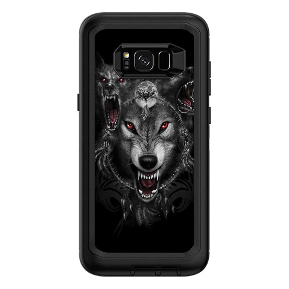  Angry Wolves Pack Howling Otterbox Defender Samsung Galaxy S8 Plus Skin