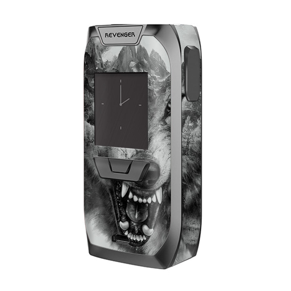  Angry Wolf Growling Mountains Vaporesso Revenger Skin