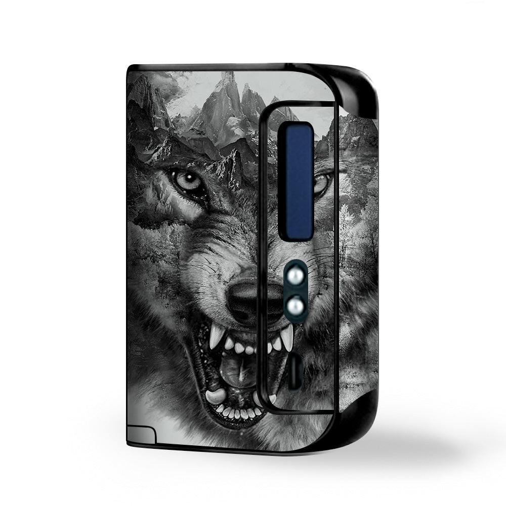  Angry Wolf Growling Mountains Smok Osub King Skin