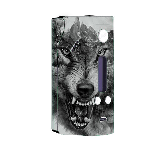  Angry Wolf Growling Mountains Wismec Reuleaux RX200  Skin