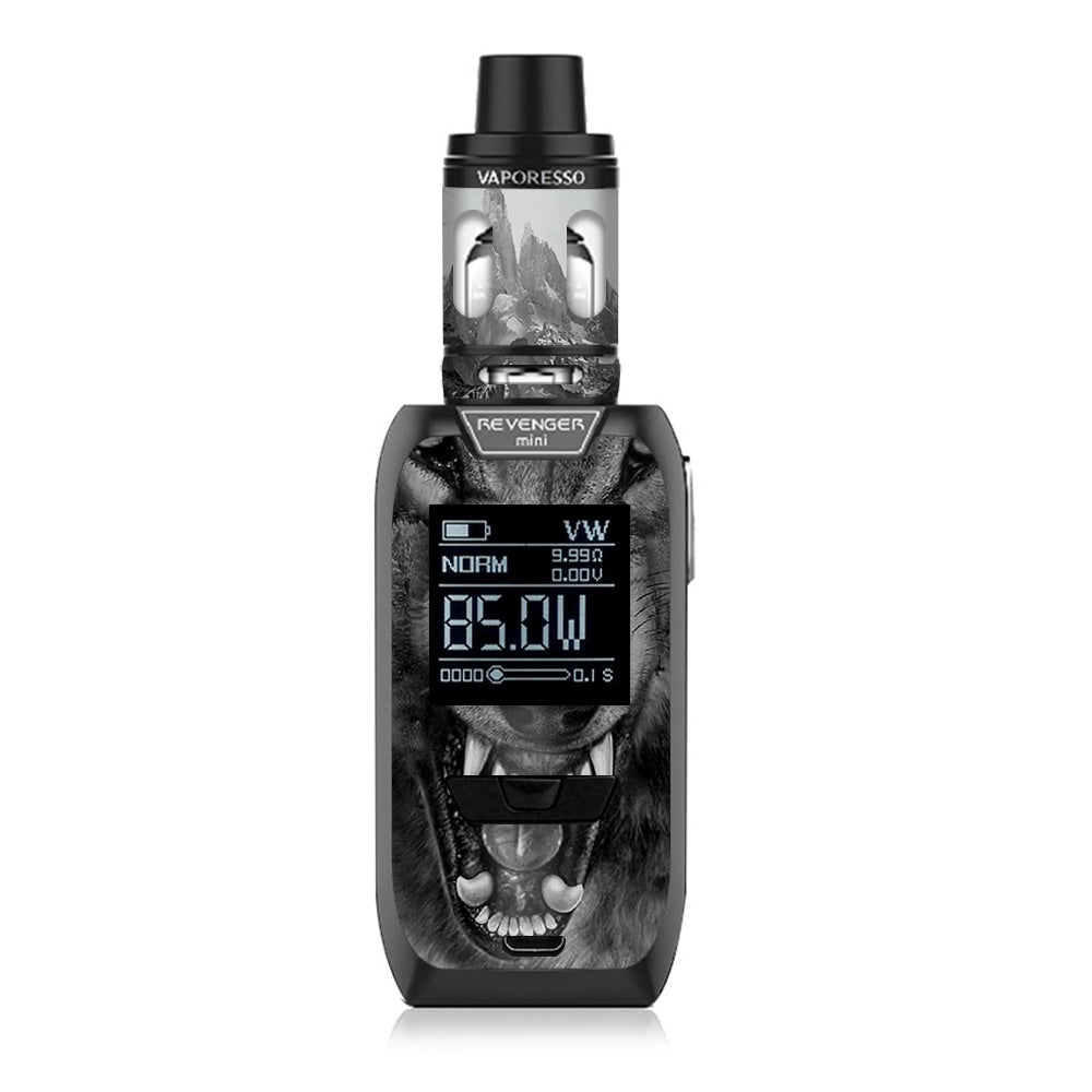 Angry Wolf Growling Mountains Vaporesso Revenger Mini 85w Skin