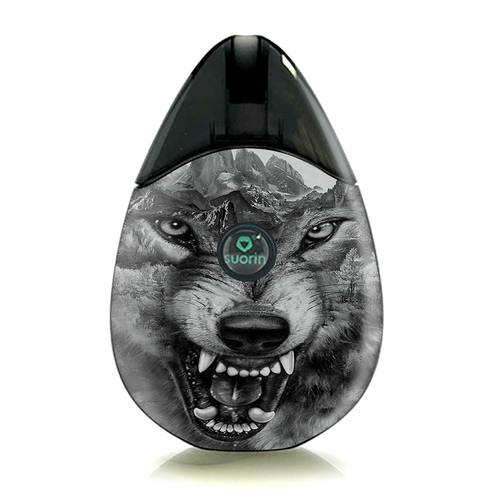  Angry Wolf Growling Mountains Suorin Drop Skin