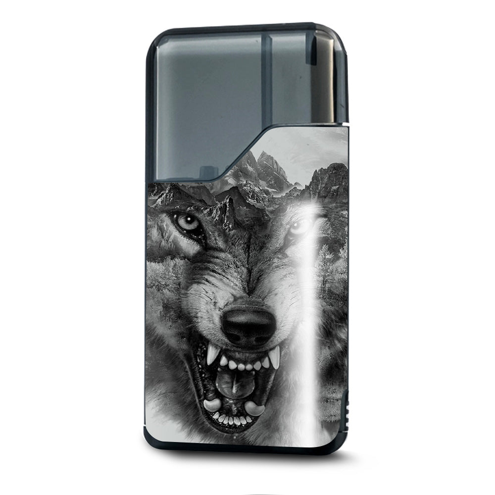  Angry Wolf Growling Mountains Suorin Air Skin