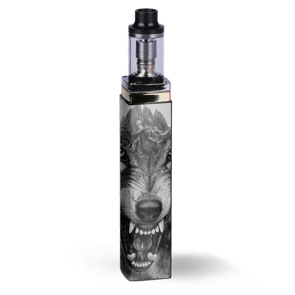  Angry Wolf Growling Mountains Artery Lady Q Skin