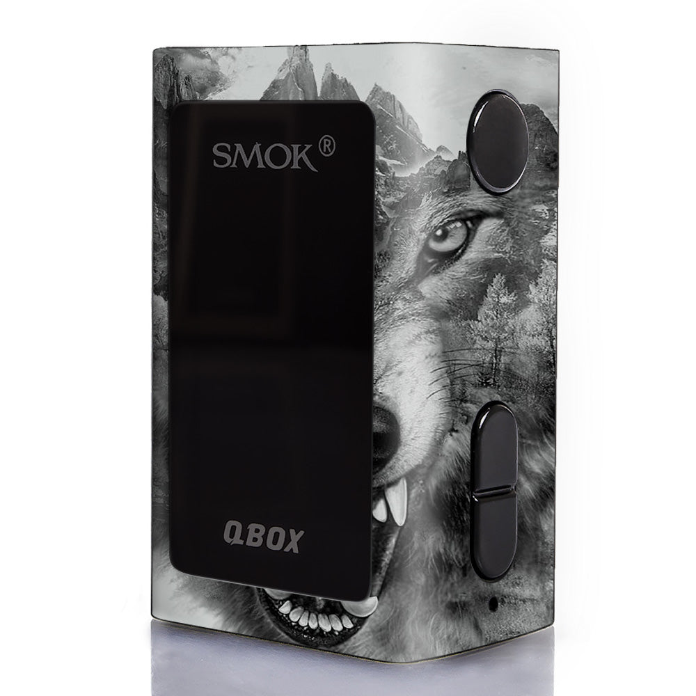  Angry Wolf Growling Mountains Smok Q-Box Skin